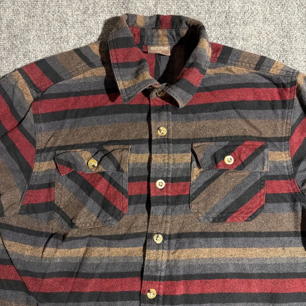 Great Northwest Co. Heavy Flannel Shirt Mens Medium Button Down Long Sleeve